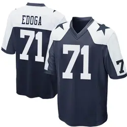 Nike Chuma Edoga Dallas Cowboys Game Navy Blue Throwback Jersey - Men's