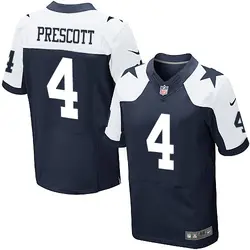 Nike Dak Prescott Dallas Cowboys Elite Navy Blue Throwback Alternate Jersey - Men's