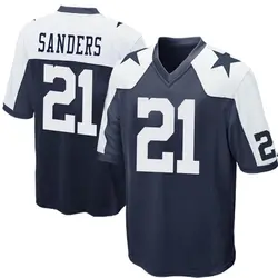 Nike Deion Sanders Dallas Cowboys Game Navy Blue Throwback Jersey - Youth