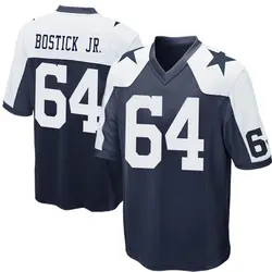 Nike Earl Bostick Jr. Dallas Cowboys Game Navy Blue Throwback Jersey - Men's