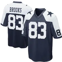 Nike Jalen Brooks Dallas Cowboys Game Navy Blue Throwback Jersey - Men's