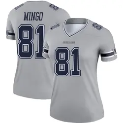 Nike Jonathan Mingo Dallas Cowboys Legend Gray Inverted Jersey - Women's