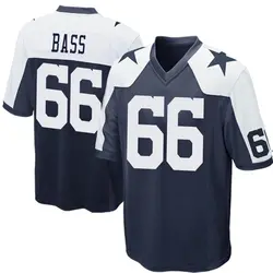 Nike T.J. Bass Dallas Cowboys Game Navy Blue Throwback Jersey - Men's