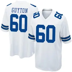 Nike Tyler Guyton Dallas Cowboys Game White Jersey - Youth