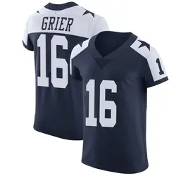 Nike Will Grier Dallas Cowboys Elite Navy Alternate Vapor Untouchable Jersey - Men's